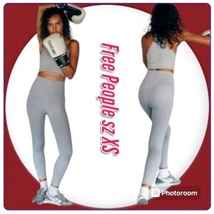 Free People Happiness Runs Ultra High-Rise 7/8 Cropped comfy Ribbed  Legging